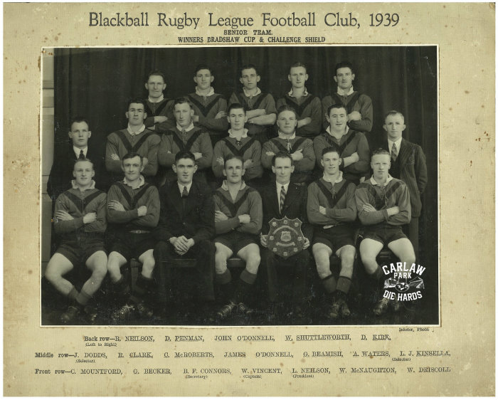 Blackball Rugby League Senior Team 1939